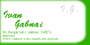 ivan gabnai business card